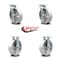 Service Caster 8 Inch Semi Steel Caster Set with Roller Bearings 2 Swivel 2 Rigid SCC SCC-30CS820-SSR-2-R820-2 - alternate 2